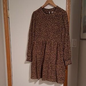 Floral Long Sleeve Lightweight Cotton Dress